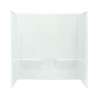 60-in L x 30.25-in W. x 60.25-in H 3-piece Direct-to-Stud Tub Wall Set with Backer in White