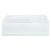16-in x 36-in x 60.25-in Vikrell Oval in Rectangle Skirted Bathtub with Left-Hand Drain in White