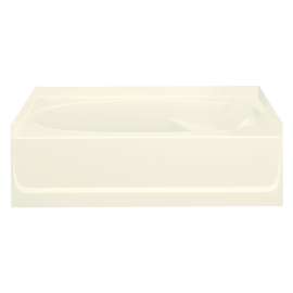 Ensemble 71101110-LNR-96 60-in L x 36-in W Oval In Rectangle Skirted Bathtub with Left-Hand Drain in Biscuit