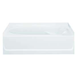 71101112-LNR Ensemble 60-in L x 36-in W Oval In Rectangle Skirted Bathtub with Left-Hand Drain in White