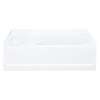 Ensemble 71101120-LNR-0 60-in L x 36-in W Oval In Rectangle Skirted Bathtub with Right-Hand Drain in White