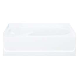 Ensemble 60-in x 36-in Vikrell 5-Piece Bath and Shower Kit with Backers/Clear Door