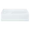 60-in L x 36-in W Oval In Rectangle Skirted Bathtub with Right-Hand Drain in White
