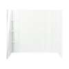 54.25-in x 37.5-in x 60-in Vikrell Bathtub Wall Surround in White