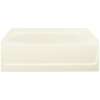 Ensemble 71111110-LNR-96 60-in L x 42-in W Oval In Rectangle Skirted Bathtub with Left-Hand Drain in Biscuit