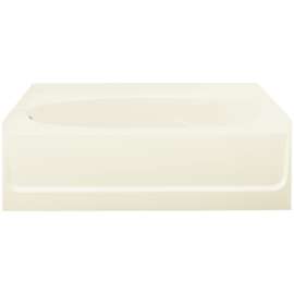 Ensemble 71111110-LNR-96 60-in L x 42-in W Oval In Rectangle Skirted Bathtub with Left-Hand Drain in Biscuit