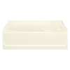 60-in L x 42-in W Oval In Rectangle Skirted Bathtub with Left-Hand Drain in Biscuit