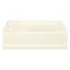 Ensemble 71111120-LNR-96 60-in L x 42-in W Oval In Rectangle Skirted Bathtub with Right-Hand Drain in Biscuit