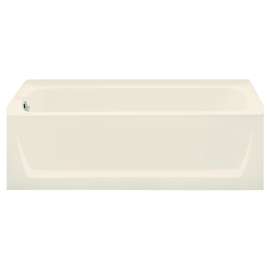Ensemble 71121110-LNR-96 60-in L x 32-in W Rectangular Skirted Bathtub with Left-Hand Drain in Biscuit