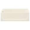 Ensemble 71121112-LNR-96 60-in L x 32-in W Rectangular Skirted Bathtub with Left-Hand Drain in Biscuit