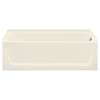 Ensemble 71121120-LNR-96 60-in L x 32-in W Rectangular Skirted Bathtub with Right-Hand Drain in Biscuit