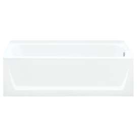20-in x 32-in x 60.25-in Vikrell Rectangular Skirted Bathtub with Right-Hand Drain