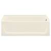 60-in L x 32-in W Rectangular Skirted Bathtub with Right-Hand Drain in Biscuit