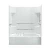 Accord 71140125-0 72-in x 30.5-in x 60.25-in Vikrell Rectangular Skirted Bathtub with Right-Hand Drain and Wall Surround in White