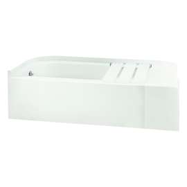 15-in x 30.5-in x 60.25-in Vikrell Rectangular Skirted Bathtub with Left-Hand Drain