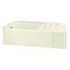 Accord 71141114-LNR-96 60-in L x 30-in W Rectangular Skirted Bathtub with Left-Hand Drain in Biscuit