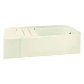 Accord 71141124-LNR-96 60-in L x 30-in W Rectangular Skirted Bathtub with Right-Hand Drain in Biscuit