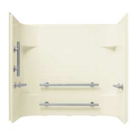 Accord 71144113-96 Vikrell Bathtub Walls and Surrounds in Biscuit