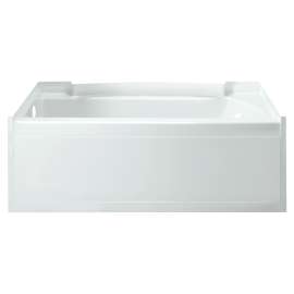 21-in x 32-in x 60.25-in Vikrell Rectangular Skirted Bathtub with Left-Hand Drain