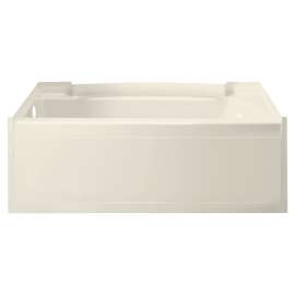60-in L x 32-in W Rectangular Skirted Bathtub with Left-Hand Drain in Biscuit