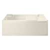 60-in L x 30-in W Rectangular Alcove Bathtub with Left-Hand Drain in Biscuit