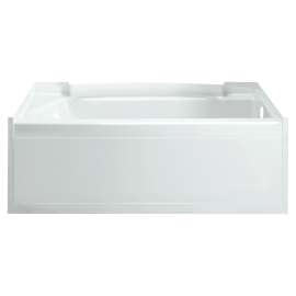 71151120-LNR Accord 60-in L x 32-in W Rectangular Skirted Bathtub with Right-Hand Drain in White