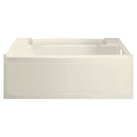 Accord 71151120-LNR-96 60-in L x 32-in W Rectangular Alcove Bathtub with Right-Hand Drain in Biscuit