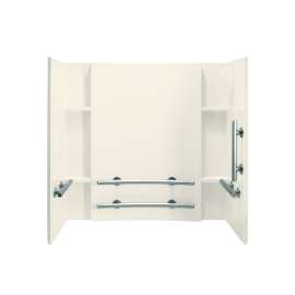 Accord 71154123-96 Vikrell Bathtub Walls and Surrounds in Biscuit