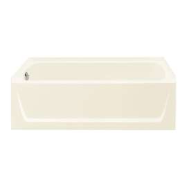 Ensemble 71171110-LNR-96 60-in L x 30-in W Rectangular Skirted Bathtub with Left-Hand Drain in Biscuit