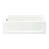 28.38-in x 60-in x 30-in Vikrell Rectangular Skirted Bathtub with Left-Hand Drain and Wall Surround in White