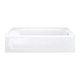 71171120-LNR Ensemble 60-in L x 30-in W Rectangular Skirted Bathtub with Right-Hand Drain in White