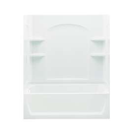 Ensemble Vikrell 60.25-In X 32-In X 76-In Bathtub And Wall Surround With Left Hand Drain