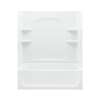 74-in x 32-in x 60-in Vikrell Wall and Floor 4-Piece Alcove Shower Kit with Bathtub in White