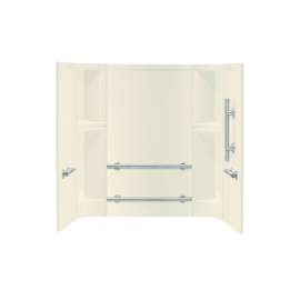 Accord 71244123-96 Vikrell Bathtub Walls and Surrounds in Biscuit