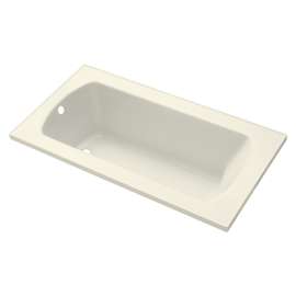Whirlpool Bath 60-in L X 32-in W in Biscuit  - Includes Protective Liner
