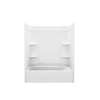 Ensemble 71320110-0 76.25-in x 60.25-in x 33.25-in Vikrell Wall and Floor 4-Piece Alcove Shower Kit with Bathtub in White