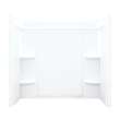 Ensemble 7132L-5405SC-D-0 60-in x 32-in Bathtub, Walls and Door Kit, in White/Chrome with Clear Glass