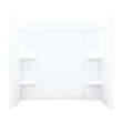 Ensemble 7132L-5405SC-BD-0 60-in x 32-in Bathtub, Walls and Door Kit, in White/Chrome with Clear Glass