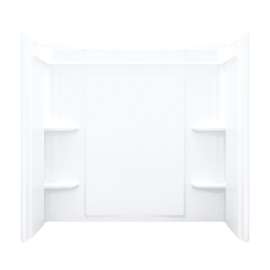 71324106 Ensemble 55-in x 60-in x 33.25-in Vikrell Bathtub Wall Surround