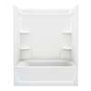 Ensemble 71370122-0 73-in x 60.25-in x 31.25-in Vikrell Wall and Floor 4-Piece Alcove Shower Kit with Bathtub in White