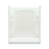 Ensemble 72170110-0 76.5-in x 31.25-in x 60.25-in Vikrell Wall and Floor 4-Piece Alcove Shower Kit in White