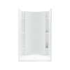 77-in x 36-in x 36-in Vikrell Wall and Floor 4-Piece Alcove Shower Kit in White
