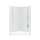72250100-0 77-in x 42-in x 36-in Vikrell Wall and Floor 4-Piece Alcove Shower Kit in White