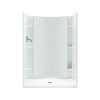 77-in x 36-in x 42-in Vikrell Wall and Floor 4-Piece Alcove Shower Kit in White