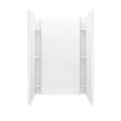 48-in x 36-in Shower Base, Walls and Door Kit, in White/Chrome with Clear Glass