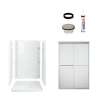 77-in x 36-in x 48-in Vikrell Wall and Floor 5-Piece Alcove Shower Kit in Silver with Frosted Glass