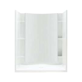 72260100 Accord 77-in x 36-in x 48-in Vikrell Wall and Floor 4-Piece Alcove Shower Kit
