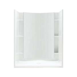 77-in x 36-in x 48-in Vikrell Wall and Floor 4-Piece Alcove Shower Kit