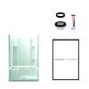 74.5-in x 36-in x 48-in Vikrell Wall and Floor 5-Piece Alcove Shower Kit in Deep Bronze with Clear Glass