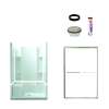 74.5-in x 36-in x 48-in Vikrell Wall and Floor 5-Piece Alcove Shower Kit in Nickel with Clear Glass